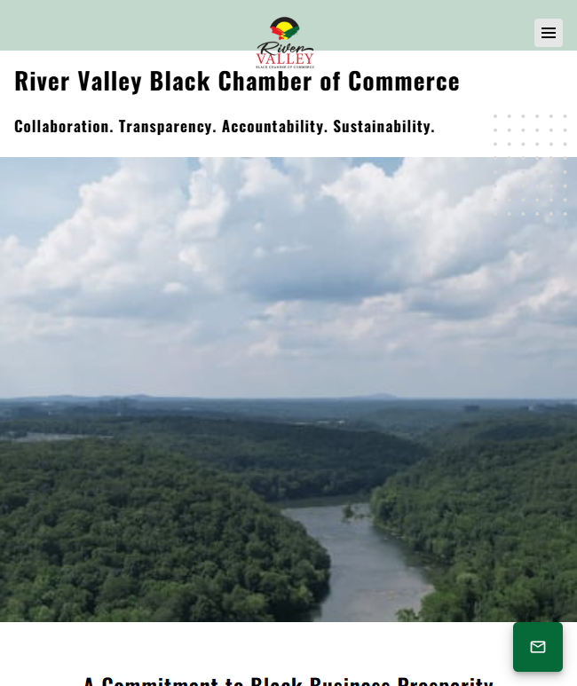 River Valley Black Chamber of Commerce website screenshot